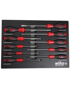 Wiha Tools Set Includes: Slotted Tips - 3.5mm, 4.0mm, 4.5mm, 5.5mm, 6.0mm, 6.5mm, 8.0mm | Phillips Tips - #1, #2, #3