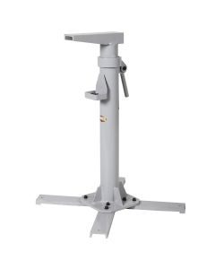 Adjustable height stand for shrinker stretcher