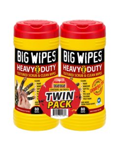 BIG WIPES HEAVY DUTY PRO+ CLEANING WIPES TWIN PACK. 80 WIPES X2 FOR A TOTAL OF 160 WIPES.