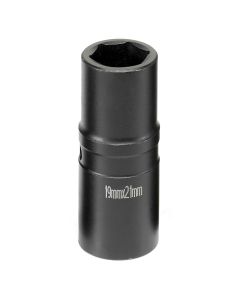 GRE2392D image(0) - Grey Pneumatic SOC 19MM X 21MM 1/2D FLP IMP HEX XTW BLK