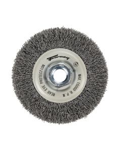 Forney Industries Command PRO Wire Wheel, Crimped, 4 in x .014 in x 5/8 in-11