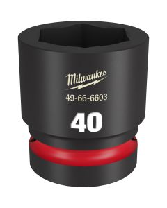 MLW49-66-6603 image(0) - Milwaukee Tool SHOCKWAVE Impact Duty 1"Drive 40MM Standard 6 Point Socket