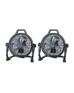 K Tool International 2 PACK 12" Cordless Fan with built-in battery