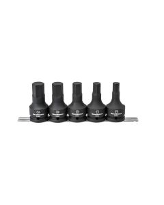 KDT84968 image(0) - GearWrench 5 PC. 3/4" DR MM HEX IMP BIT SOC SET