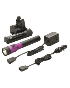 STL75978 image(1) - Streamlight Stinger DS LED Bright Rechargeable Flashlight with Dual Switches - Purple