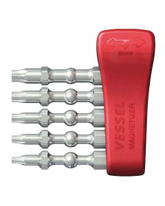 Vessel Tools Impact Ball Bits TX Assort X50 5PC with MG Holder