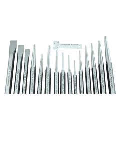 KTI72901K image(0) - K Tool International PUNCH & CHISEL SET 15 PC. IN KIT BAG