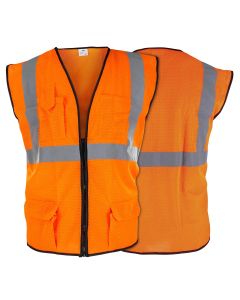 Class-2 Orange Surveyor's Vest, XL