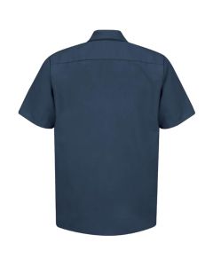 Workwear Outfitters Men's Short Sleeve Indust. Work Shirt Navy, Large