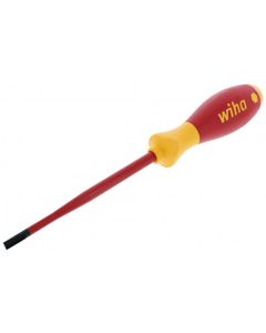 WIH32055 image(0) - Wiha Tools Insul. SlimLine Slotted Screwdriver w/ Cushion Grip 5.5 x 125mm