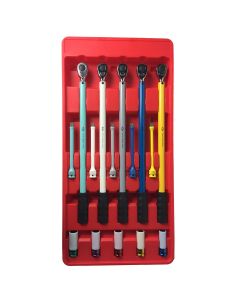 INT42015 image(0) - American Forge & Foundry AFF - Master Tire Service Kit - 1/2" Drive - 15 Pc.  Includes 65,100,120,120 & 140 Ft/Lbs Preset Torque Wrenches - 65,80,100,120,140 Ft/Lbs Torque Limiting Extensions - 17mm,19mm(3/4"),21mm,13/16",22mm(7/8") Ma