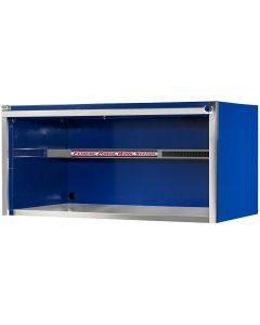 EXTEX5501HCQBLCR image(0) - Extreme Tools&reg; EXQ Series 55in W x 30in D Professional Extreme Power Workstation Hutch  Blue w Chrome Handle