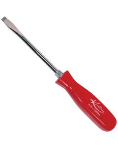 4 in. Slotted Screwdriver with Red Square Handle (