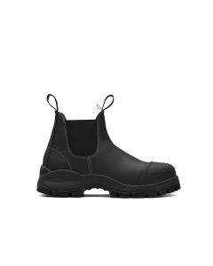 Steel Toe Slip-On Elastic Side Boots w/ Kick Guard, Black, AU size 12, US size 13