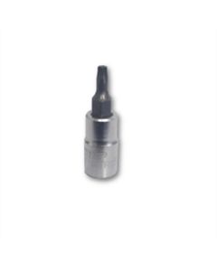 VIMPFS4TR15 image(0) - VIM Tools TR15 Tamper Proof TORX Gun Metal Gray Bit, Satin Chrome 1/4 Inch Square Drive Bit Holder