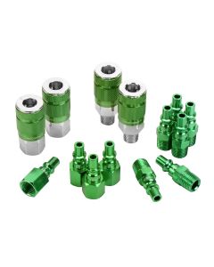 LEGA71458B image(0) - Legacy Manufacturing B 14-Piece 1/4 in. Green Coupler & Pl