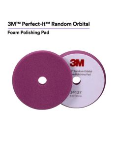 MMM34127 image(0) - 3M 3M&trade; Perfect-It&trade; Random Orbital Foam Polishing Pad 34127, 6 Inch (150 mm), Purple, 2 Pads/Bag