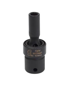 SUN805ZUMMG image(0) - Sunex 1/4".Dr. 5mm Magnetic Metric 12 point Universal Impact Socket