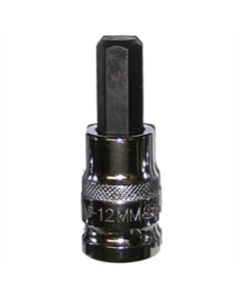 VIMHM-12MM image(0) - VIM Tools 12 mm Hex Bit, Chrome 1/2 Inch Square Drive Bit Holder