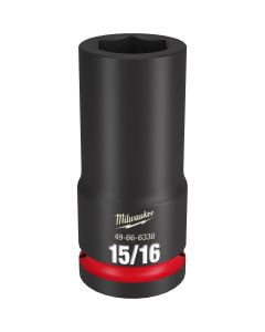 MLW49-66-6338 image(1) - Milwaukee Tool SHOCKWAVE Impact Duty  3/4"Drive 15/16" Deep 6 Point Socket