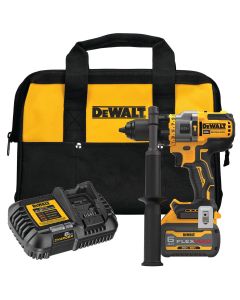 DWTDCD999T1 image(0) - DeWalt 20V MAX 1/2 Inch Brushless Cordless Hammer Drill/Driver With Flexvolt Advantage Kit