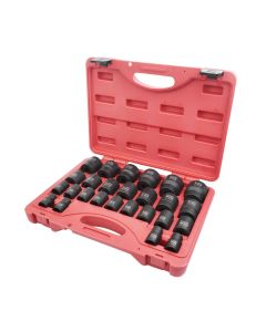 KTI38101 image(2) - K Tool International Socket Set Impact Metric Short 1/2 in. Dr 26 Pieces