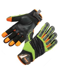 Ergodyne 924 M Lime Hybrid Dorsal Impact-Reduce Gloves