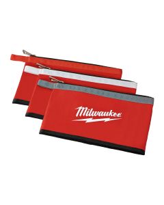 MLW48-22-8193 image(0) - Milwaukee Tool 3-PK HEAVY DUTY CANVAS ZIPPERED POUCHES