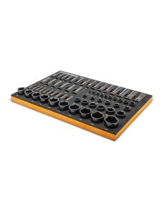 KDTGWMSISKSAE image(1) - GearWrench 63 Piece 1/4&rdquo;, 3/8&rdquo;, 1/2&rdquo; Drive 6 Point SAE, Standard and Deep, Impact Socket Set in Foam Storage Tray