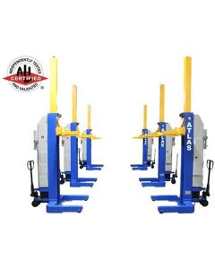 Atlas Automotive Equipment Atlas Equipment ALI Certified Battery Powered Mobile Column Lift System 99,000 Lb. Capacity