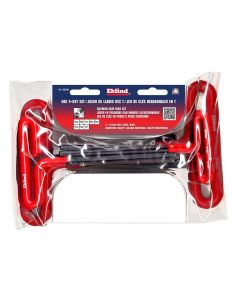 EKL53168 image(0) - Eklind Tool Company HEX KEY SET 8 PC T-HANDLE 6IN. SAE 3/32-1/4IN.CUSH