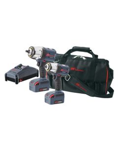 Ingersoll Rand 20V Impact Combo Kit, W7152 1/2&rdquo; Cordless Impact Wrench, W5133 3/8&rdquo; Cordless Impact Wrench, 2 Batteries and Charger