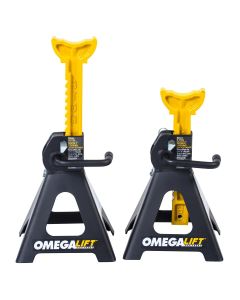 OME32038 image(1) - Omega Double locking 3 ton ratchet style jack stands