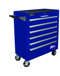 Homak Manufacturing H2PRO Series 36" 6-Drawer Roller Cabinet, Blue