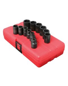 SUN3358 image(1) - Sunex SOCKET SET IMPACT 3/8IN. DRIVE 13 PC.STD. METRIC