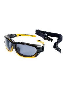 Sellstrom - Safety Glasses - XPS530 Series - Smoke Lens - Yellow/Black Frame -  AF/HC -  Sealed
