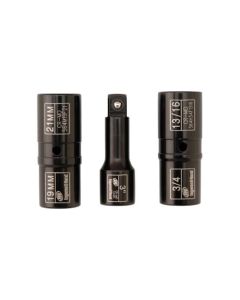 IRTSK4C3FN image(0) - Ingersoll Rand 1/2" Drive Hex SAE Lugnut Service Flip Impact Socket Set, 3-Piece