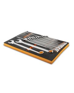 GearWrench 24 Piece 12 Point Long Pattern Combination Metric Wrench Set in Foam Storage Tray