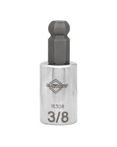 MAY16308 image(1) - Mayhew Mayhew 3/8-Inch SAE Ball Hex Short Insert Socket Bit, 3/8-Inch Drive