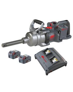 Ingersoll Rand 20V High-torque 1" Cordless Impact Wrench Kit, 3000 ft-lbs Nut-busting Torque, 4 Batteries and Charger, 6" Extended Anvil