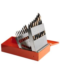 KNK15KK10 image(0) - KnKut KnKut 15 Piece Mechanics Length Step Point Drill Bit Set 1/16"-1/2" by 32nds