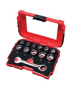 KTI20020 image(0) - K Tool International Socket Set 12 pc 1/4 in. Spline Multi Plus Close Qtr