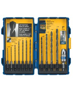 HAN4935643 image(0) - Hanson 12 Piece Black Oxide Hex Shank Drill Bit Set