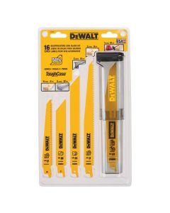 DeWalt Dewalt 16 Piece Bi-Metal Reciprocating Saw Blade Set with Case