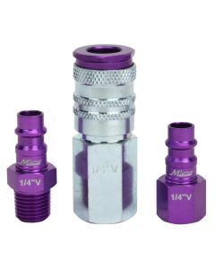 MILS-303VKIT image(0) - 3pc HighFlowPRO Set,V-style Purple,1/4"