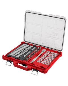 MLW48-22-9487 image(1) - Milwaukee Tool 47pc 1/2" Drive Ratchet & Socket Set with PACKOUT Low-Profile Organizer