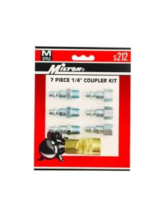 Milton Industries 7 Piece M-Style Coupler Kit