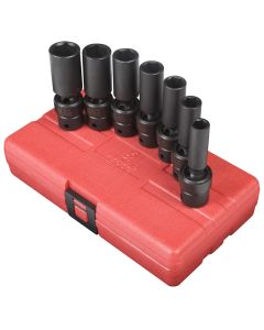 SUN3656 image(0) - Sunex SOCKET SET IMPACT 3/8IN. DRIVE 7PC DEEP SAE UNIV