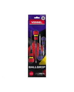 VESSEL BALL GRIP JIS Screwdriver 4PCS. Set