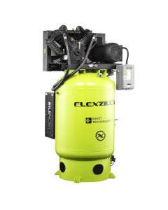 LEGFS10V120V1 image(0) - Flexzilla&reg; Air Compressor with Silencer&trade;, Stationary, Splash Lubricated, 10 HP, 120 Gallon, 230 Volt, 1-Phase, 2-Stage, Vertical, ZillaGreen&trade;